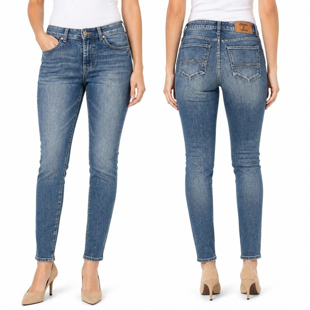 Stitches & Rivets Jeans Womens Skinny 30x30‎ Medium Wash Blue Denim Faded Size